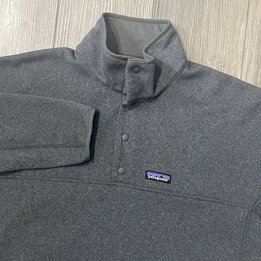 Patagonia Better Sweater Men's XL Snap Gray Long Sleeve Marsupial Pullover